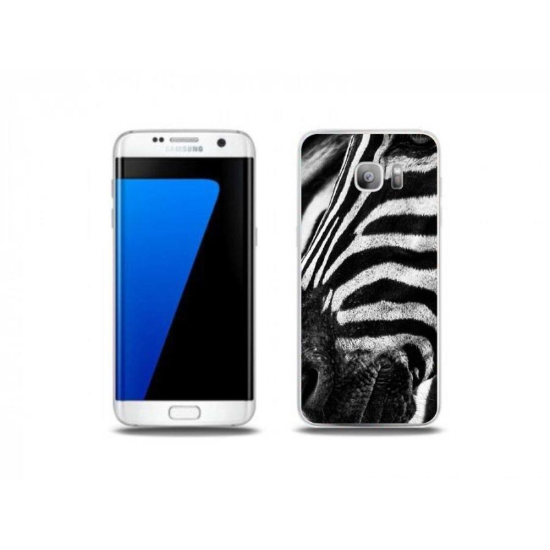 Gelový kryt mmCase na mobil Samsung Galaxy S7 Edge - zebra