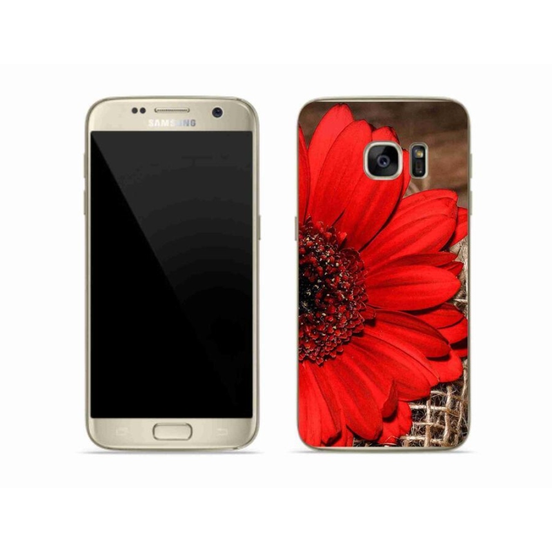 Gelový kryt mmCase na mobil Samsung Galaxy S7 - gerbera