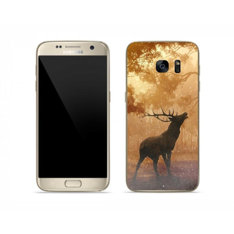 Gelový kryt mmCase na mobil Samsung Galaxy S7 - jelen v říji