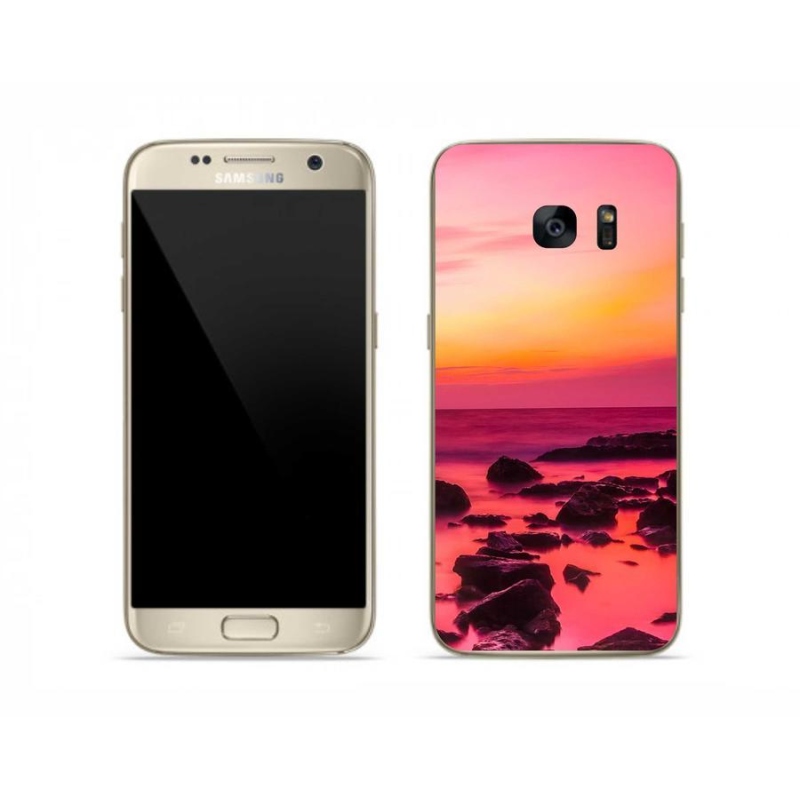 Gelový kryt mmCase na mobil Samsung Galaxy S7 - moře a záře
