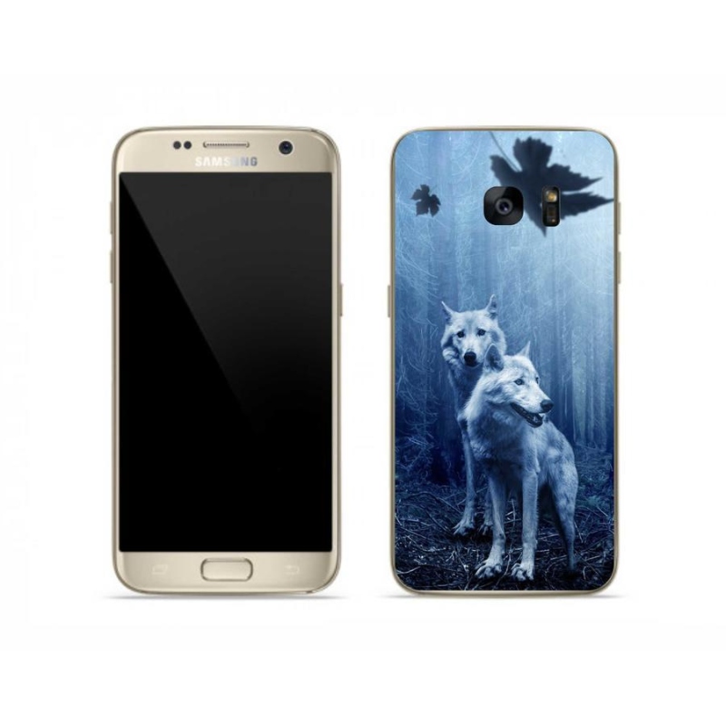 Gelový kryt mmCase na mobil Samsung Galaxy S7 - vlci v lese