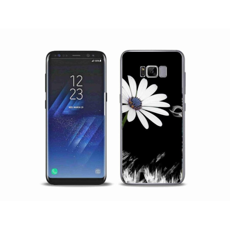 Gelový kryt mmCase na mobil Samsung Galaxy S8 Plus - bílá květina