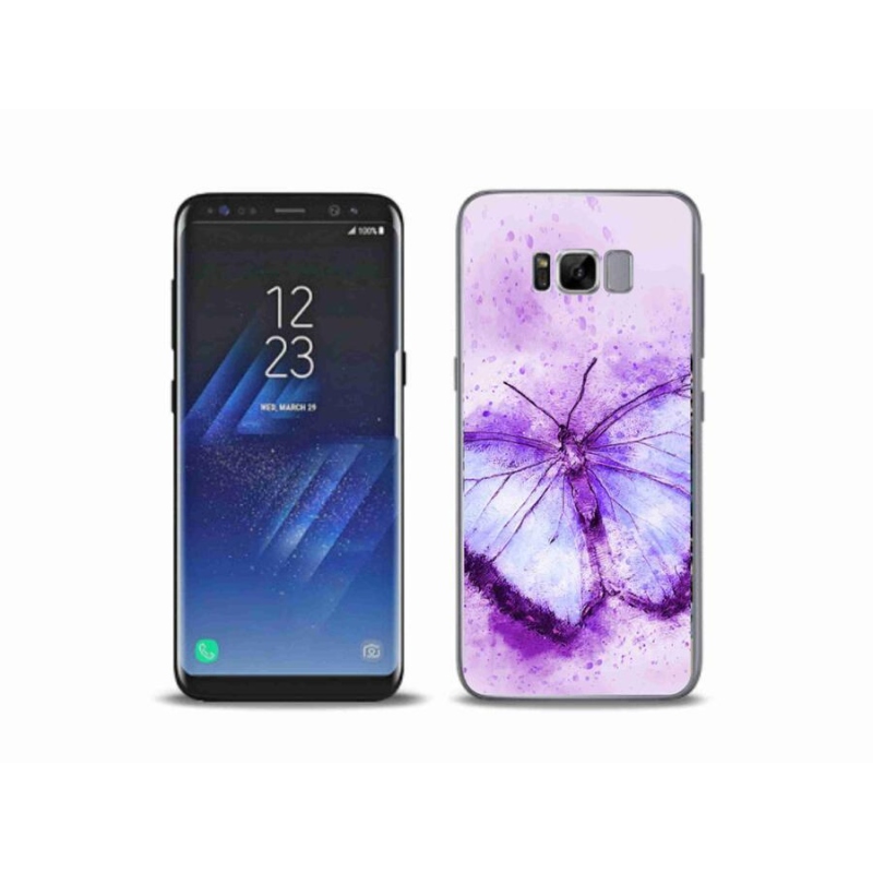 Gelový kryt mmCase na mobil Samsung Galaxy S8 Plus - fialový motýl