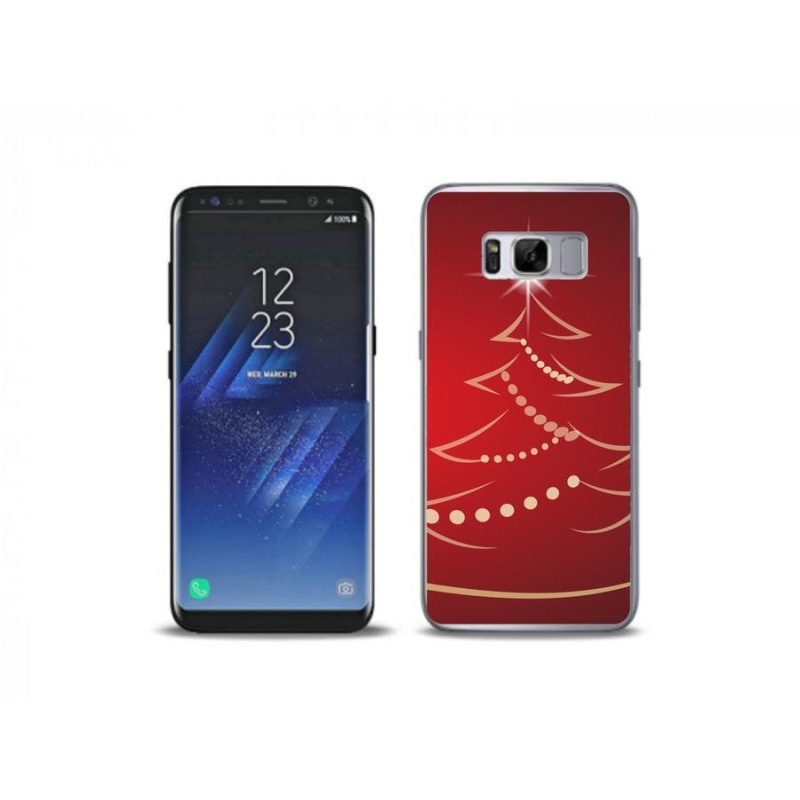 Gelový kryt mmCase na mobil Samsung Galaxy S8 Plus - kreslený vánoční stromek