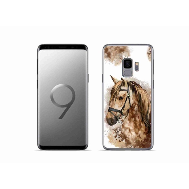 Gelový kryt mmCase na mobil Samsung Galaxy S9 - hnědý kreslený kůň