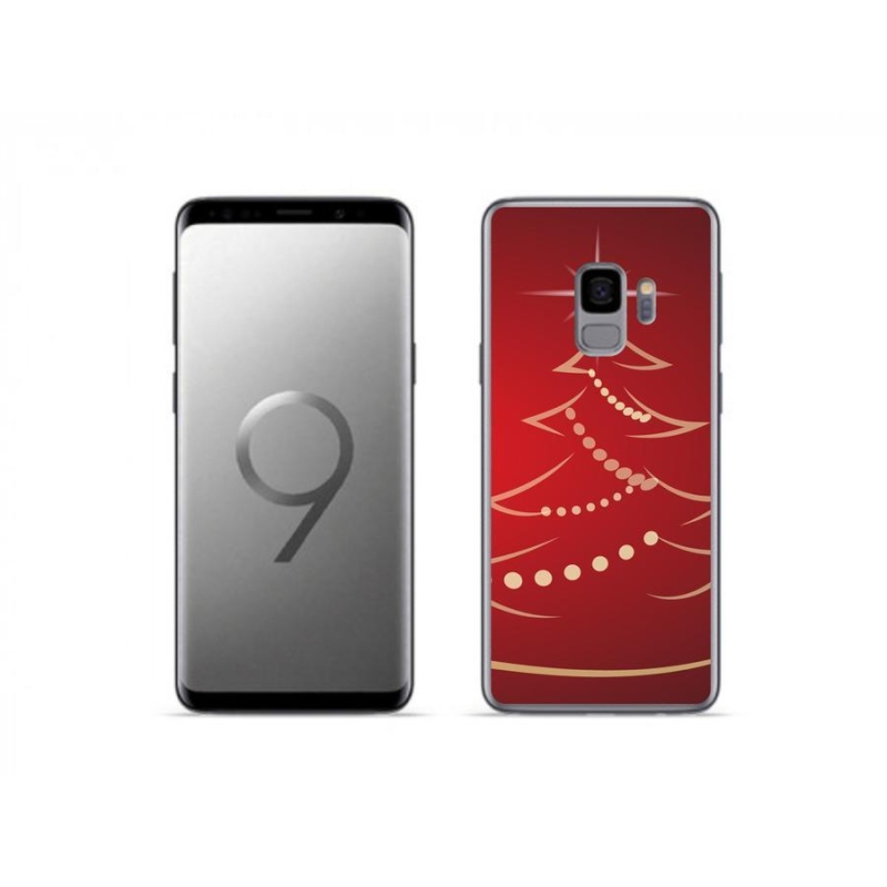 Gelový kryt mmCase na mobil Samsung Galaxy S9 - kreslený vánoční stromek