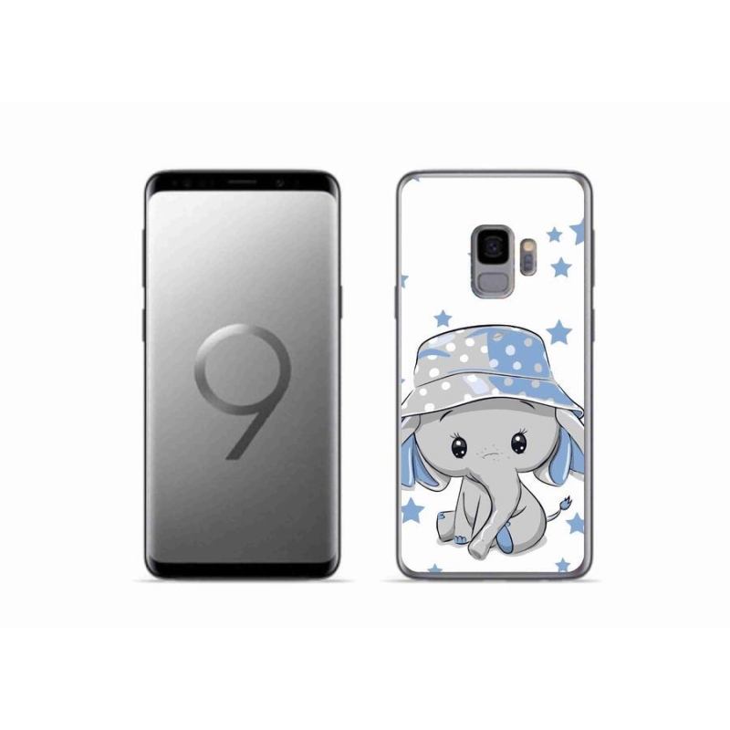 Gelový kryt mmCase na mobil Samsung Galaxy S9 - modrý slon