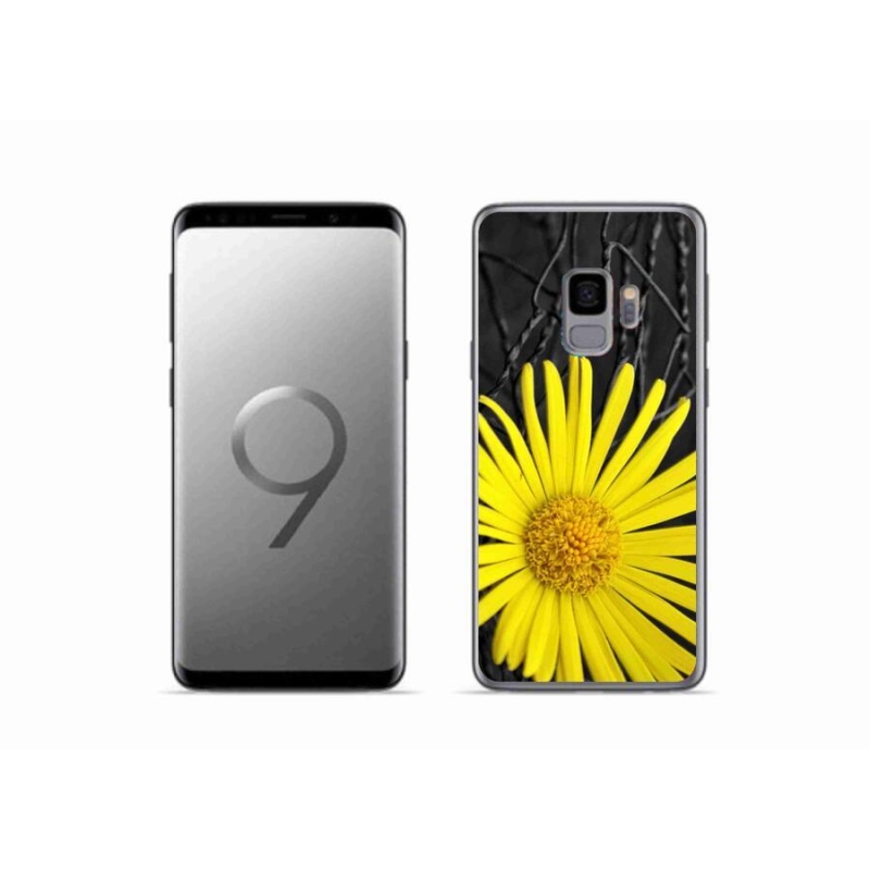 Gelový kryt mmCase na mobil Samsung Galaxy S9 - žlutá květina