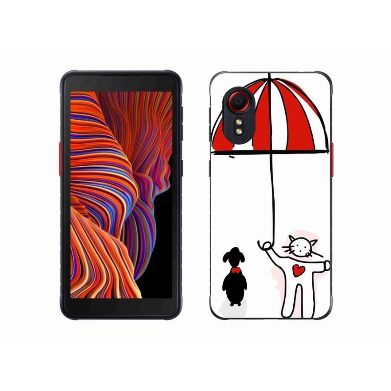 Gelový kryt mmCase na mobil Samsung Galaxy Xcover 5 - pejsek a kočička