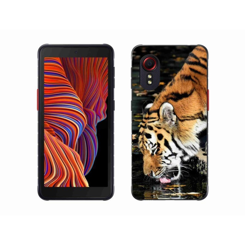 Gelový kryt mmCase na mobil Samsung Galaxy Xcover 5 - žíznivý tygr