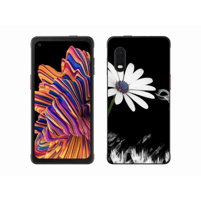 Gelový kryt mmCase na mobil Samsung Galaxy Xcover Pro - bílá květina