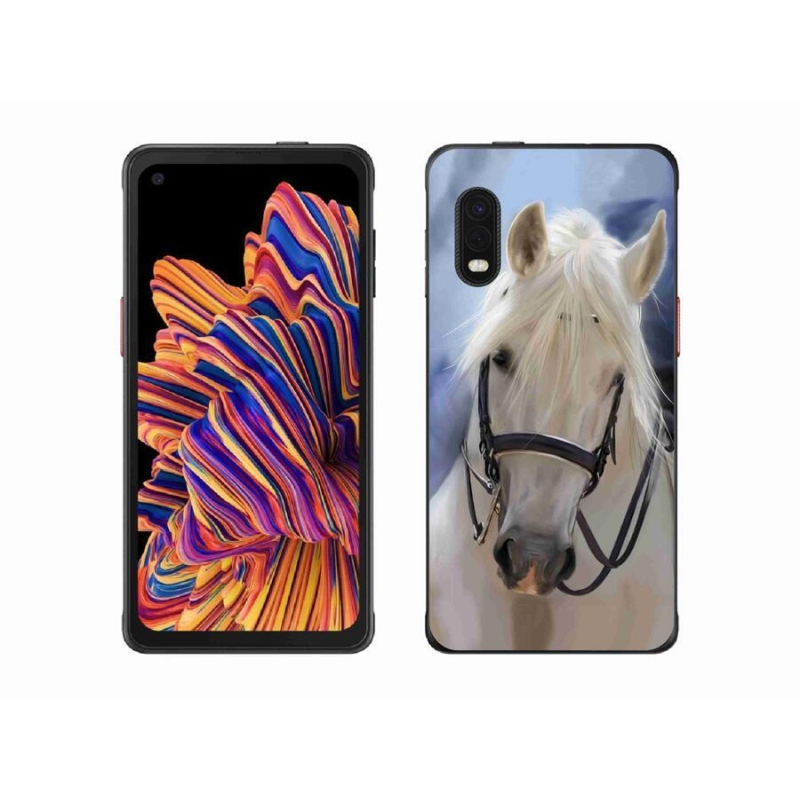 Gelový kryt mmCase na mobil Samsung Galaxy Xcover Pro - bílý kůň