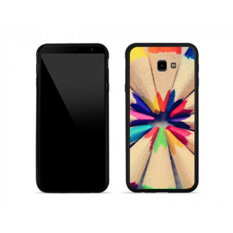 Gelový kryt mmCase na mobil Samsung J4 Plus - pastelky