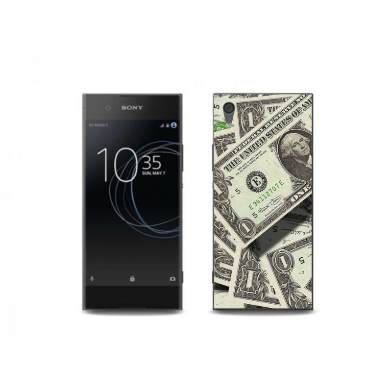 Gelový kryt mmCase na mobil Sony Xperia XA1 - americký dolar