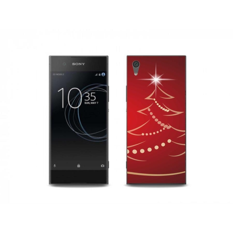 Gelový kryt mmCase na mobil Sony Xperia XA1 - kreslený vánoční stromek