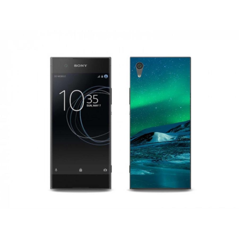 Gelový kryt mmCase na mobil Sony Xperia XA1 Plus - polární záře