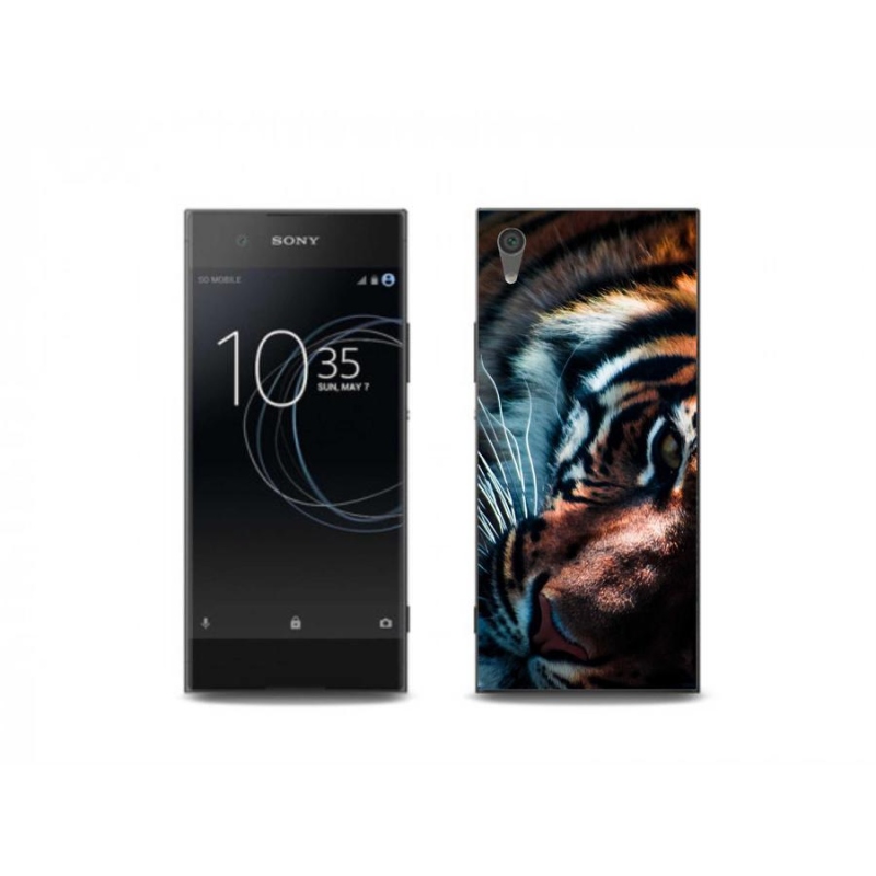 Gelový kryt mmCase na mobil Sony Xperia XA1 Plus - tygří pohled