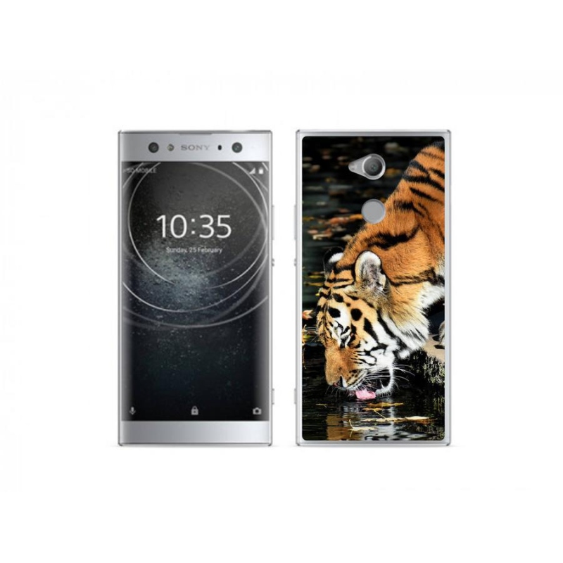 Gelový kryt mmCase na mobil Sony Xperia XA2 Ultra - žíznivý tygr