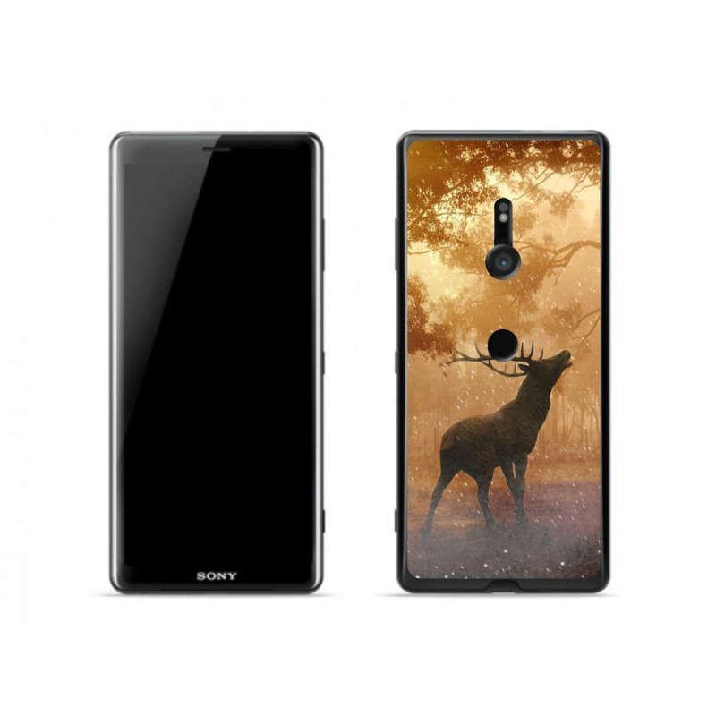 Gelový kryt mmCase na mobil Sony Xperia XZ3 - jelen v říji