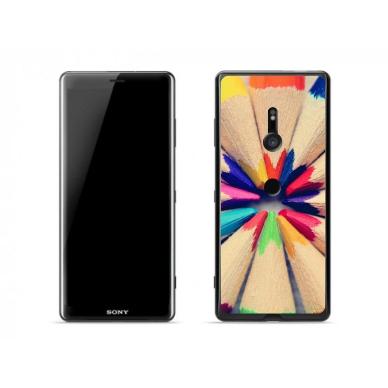 Gelový kryt mmCase na mobil Sony Xperia XZ3 - pastelky