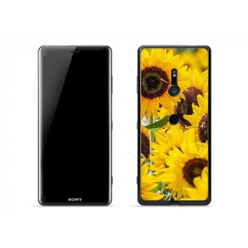 Gelový kryt mmCase na mobil Sony Xperia XZ3 - slunečnice