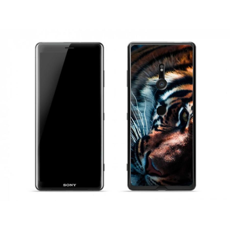 Gelový kryt mmCase na mobil Sony Xperia XZ3 - tygří pohled