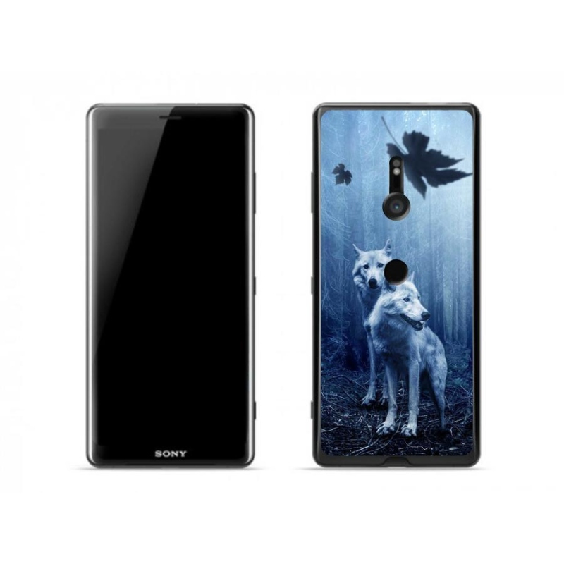 Gelový kryt mmCase na mobil Sony Xperia XZ3 - vlci v lese