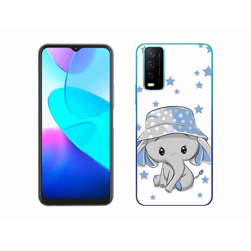 Gelový kryt mmCase na mobil Vivo Y11s/Y20s - modrý slon
