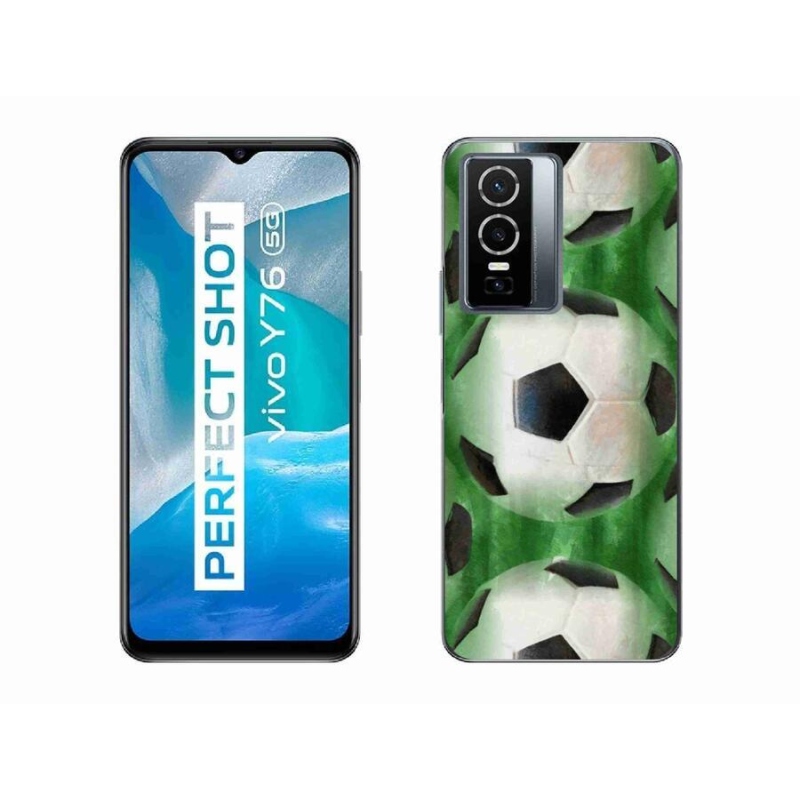 Gelový kryt mmCase na mobil Vivo Y76 5G - fotbalový míč