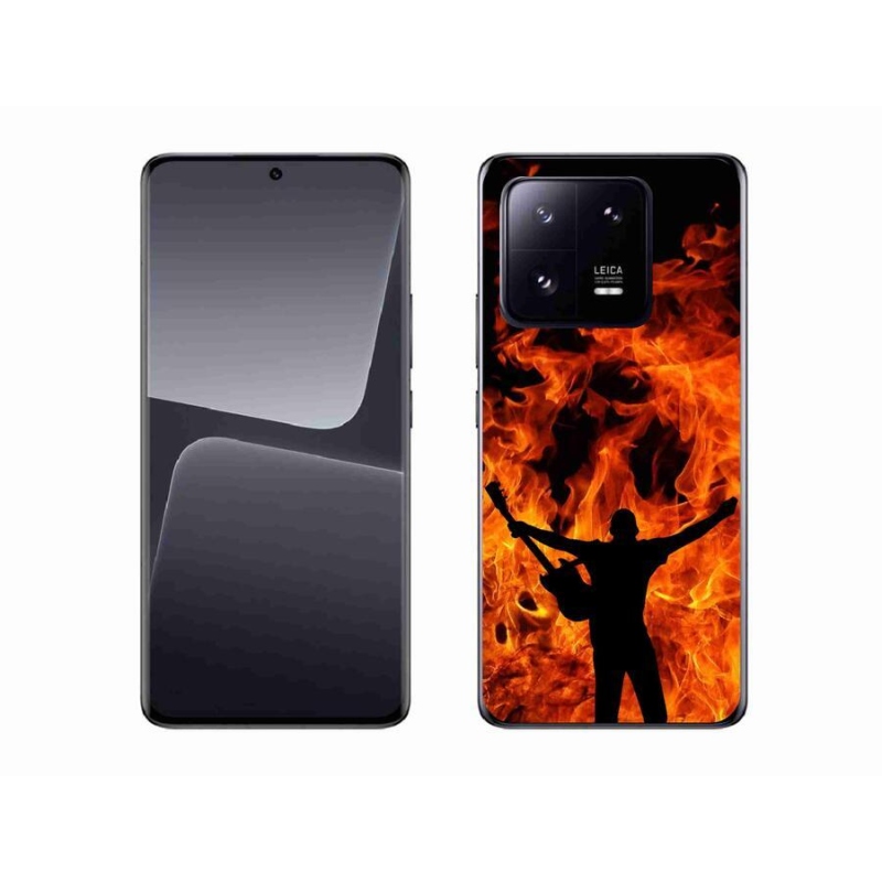 Gelový kryt mmCase na mobil Xiaomi 13 Pro - muzikant a oheň