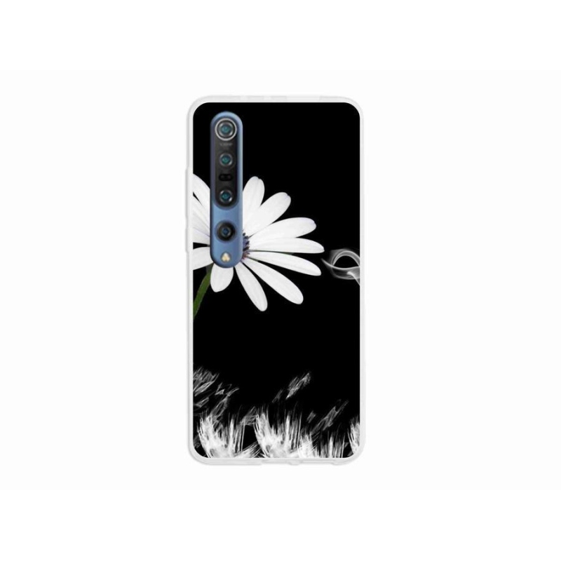 Gelový kryt mmCase na mobil Xiaomi Mi 10 - bílá květina