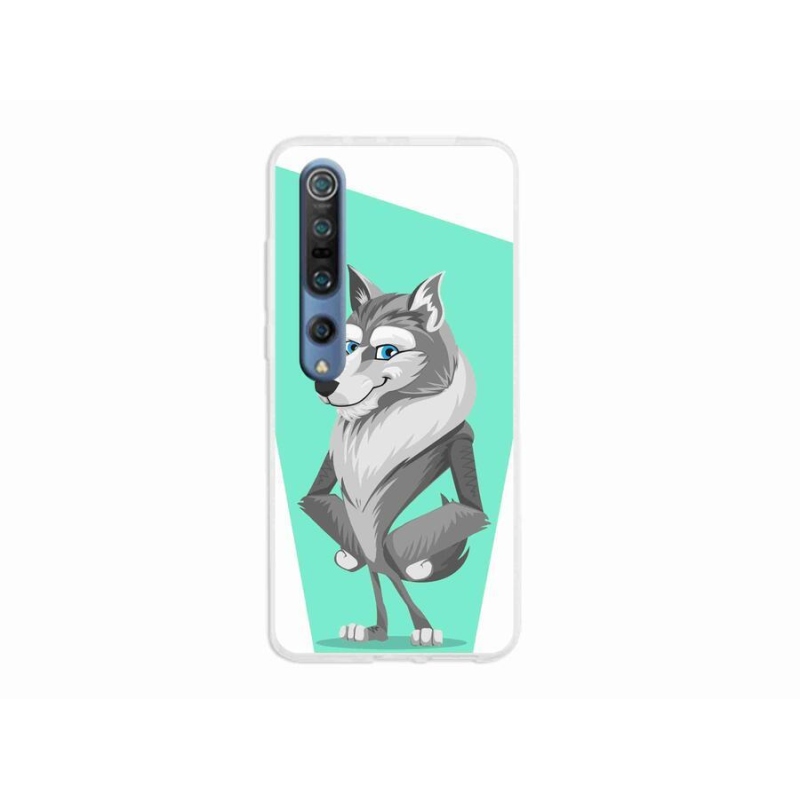 Gelový kryt mmCase na mobil Xiaomi Mi 10 - kreslený vlk