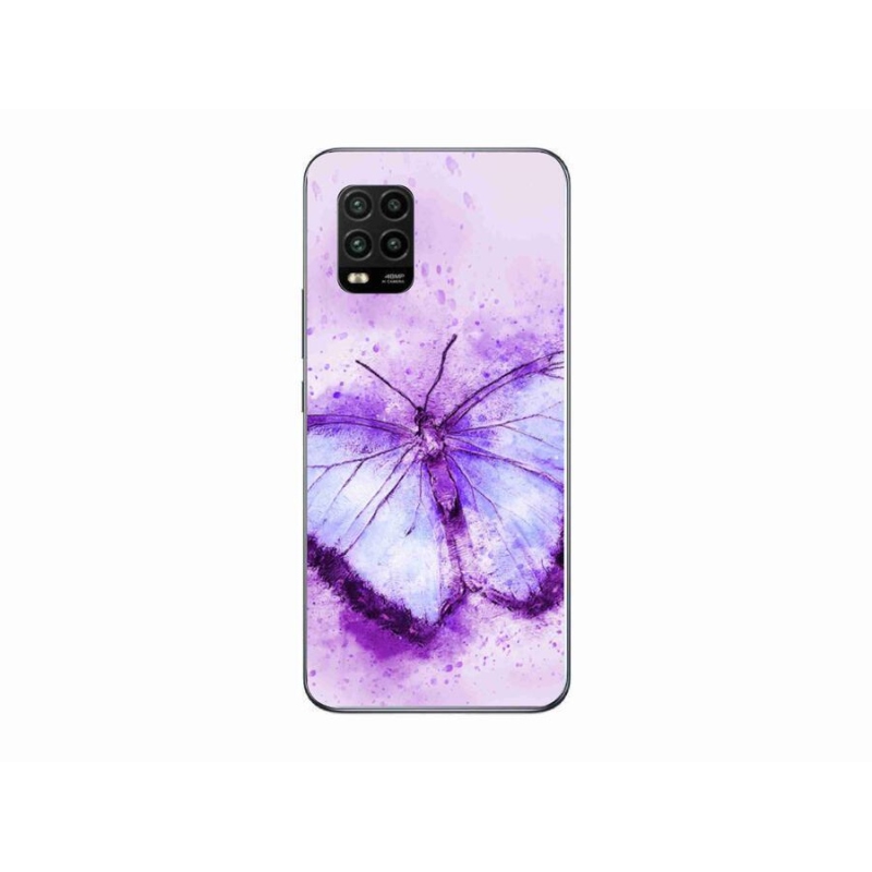 Gelový kryt mmCase na mobil Xiaomi Mi 10 Lite - fialový motýl