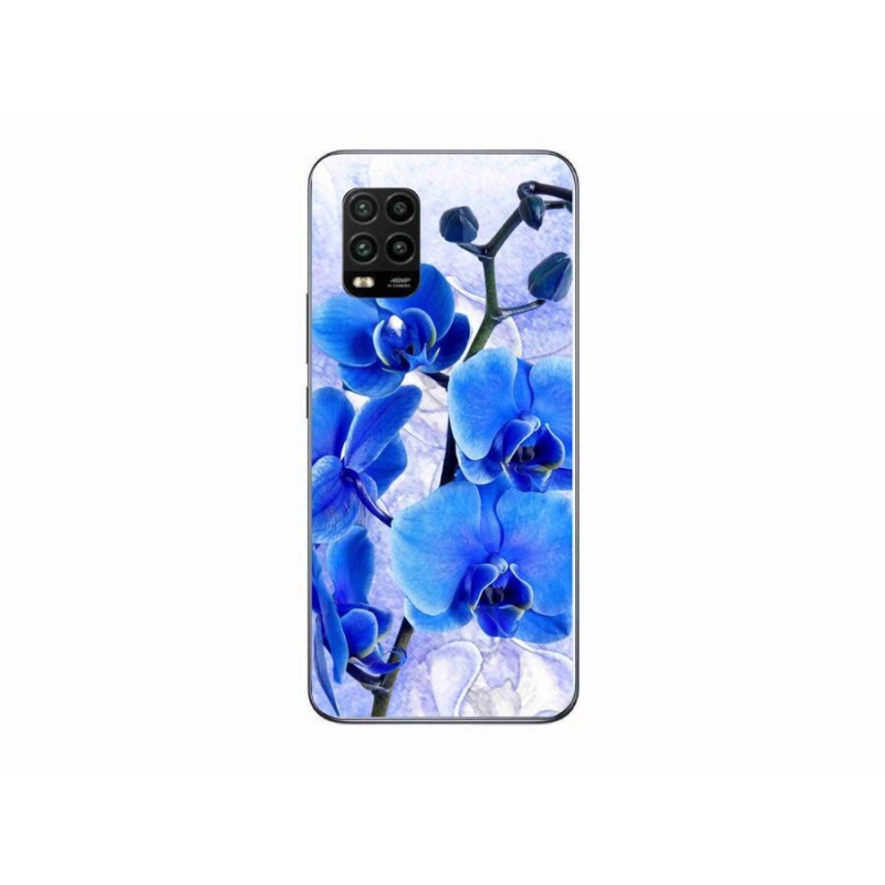 Gelový kryt mmCase na mobil Xiaomi Mi 10 Lite - modré květy