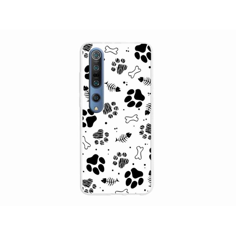 Gelový kryt mmCase na mobil Xiaomi Mi 10 Pro - psí tlapky 1
