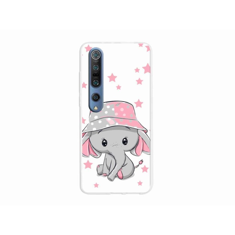 Gelový kryt mmCase na mobil Xiaomi Mi 10 Pro - růžový slon