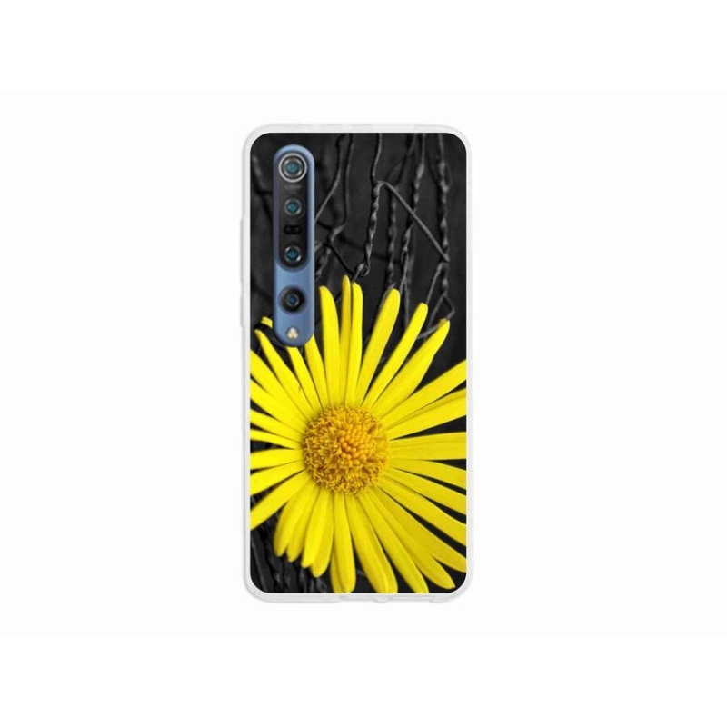 Gelový kryt mmCase na mobil Xiaomi Mi 10 - žlutá květina