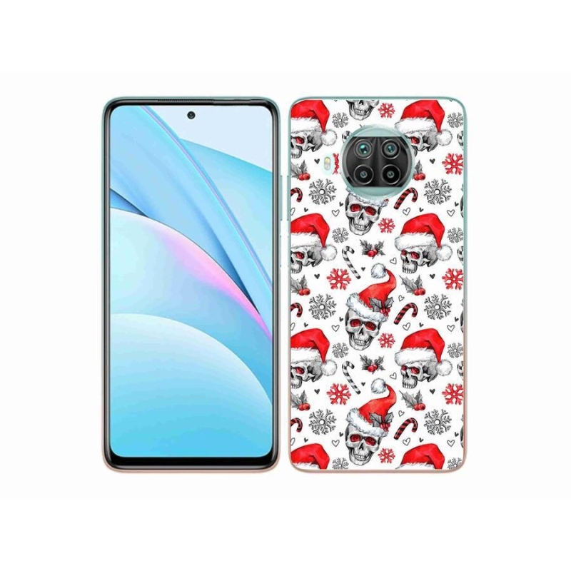 Gelový kryt mmCase na mobil Xiaomi Mi 10T Lite 5G - vánoční lebky