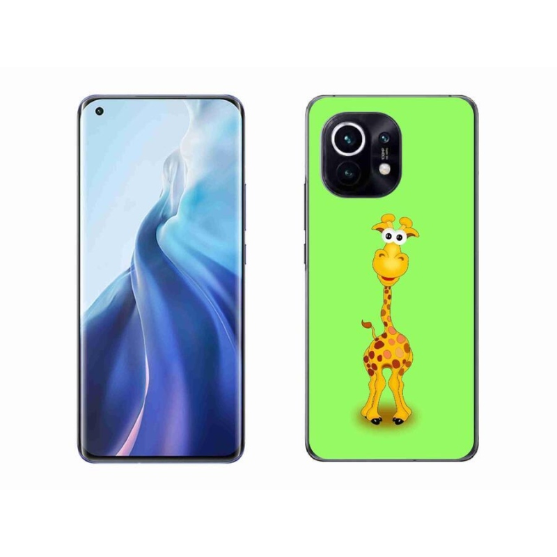 Gelový kryt mmCase na mobil Xiaomi Mi 11 - kreslená žirafa