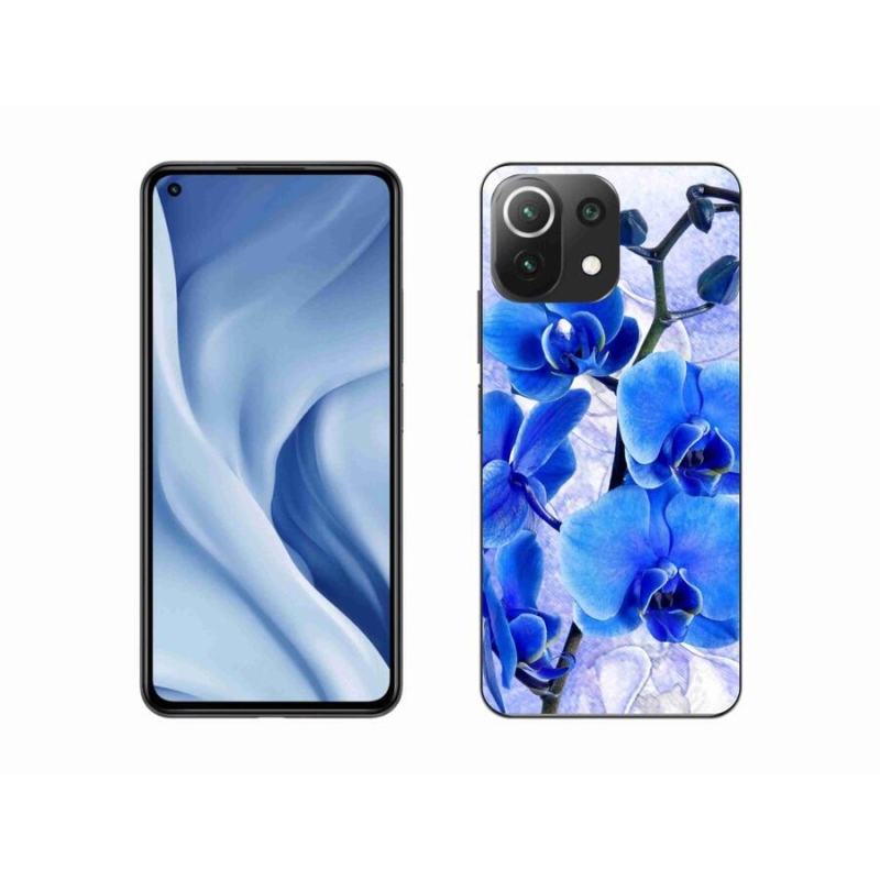 Gelový kryt mmCase na mobil Xiaomi Mi 11 Lite 4G/5G - modré květy