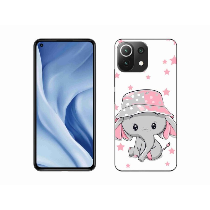 Gelový kryt mmCase na mobil Xiaomi Mi 11 Lite 4G/5G - růžový slon