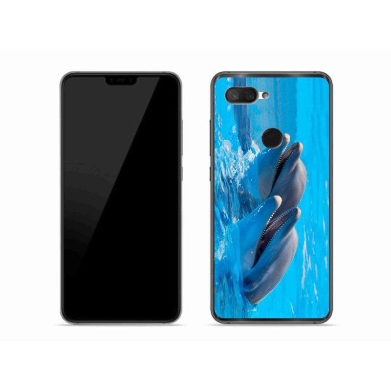 Gelový kryt mmCase na mobil Xiaomi Mi 8 Lite - delfíni