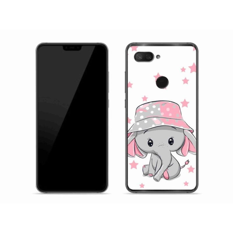 Gelový kryt mmCase na mobil Xiaomi Mi 8 Lite - růžový slon