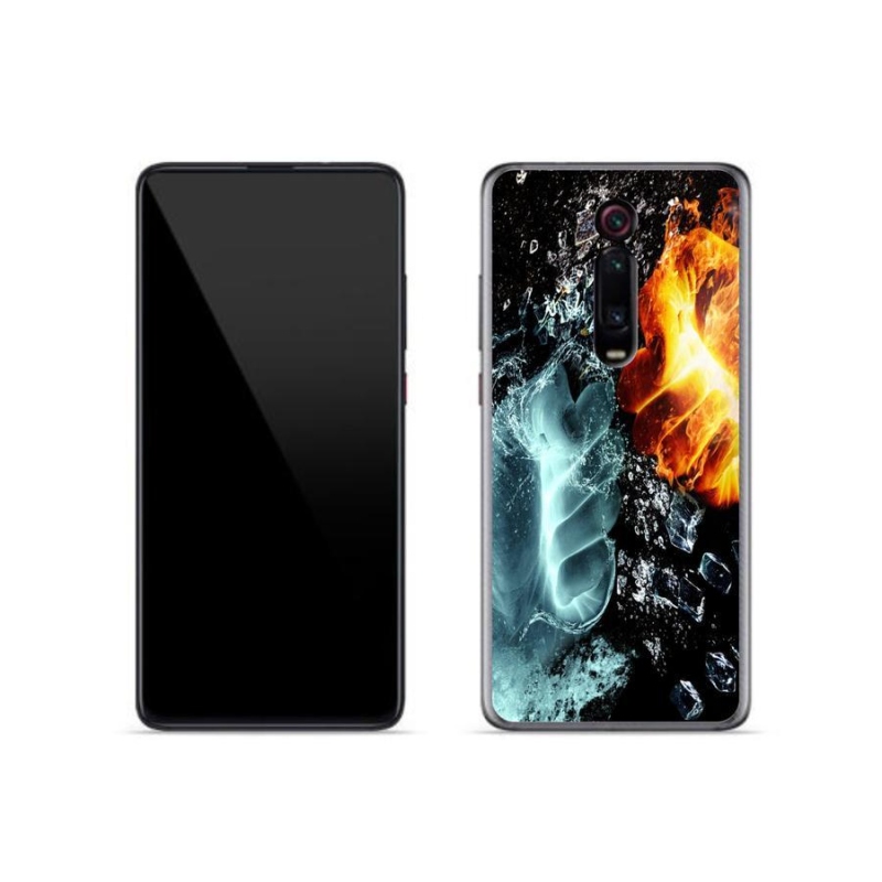 Gelový kryt mmCase na mobil Xiaomi Mi 9T Pro - voda a oheň