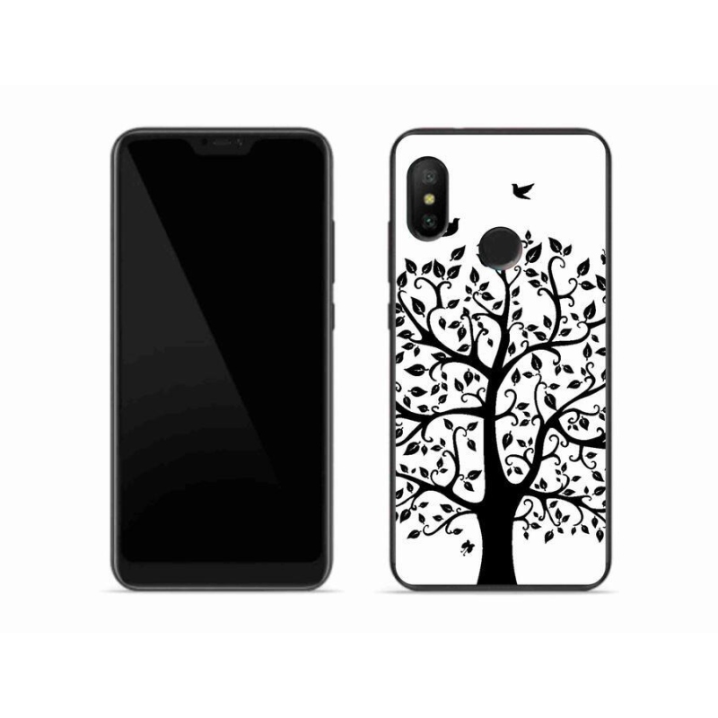Gelový kryt mmCase na mobil Xiaomi Mi A2 Lite - černobílý strom