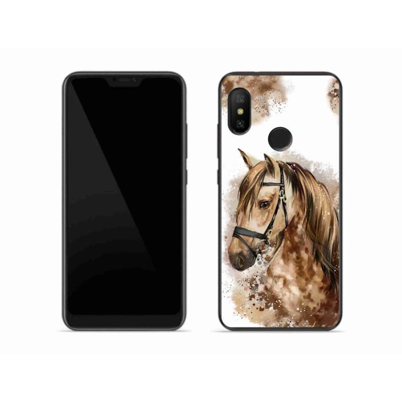 Gelový kryt mmCase na mobil Xiaomi Mi A2 Lite - hnědý kreslený kůň
