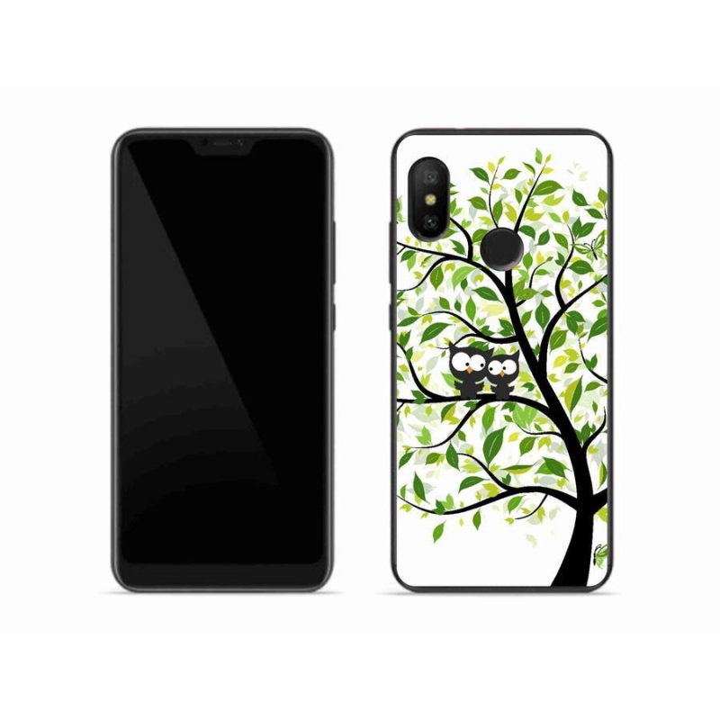 Gelový kryt mmCase na mobil Xiaomi Mi A2 Lite - sovičky na stromě