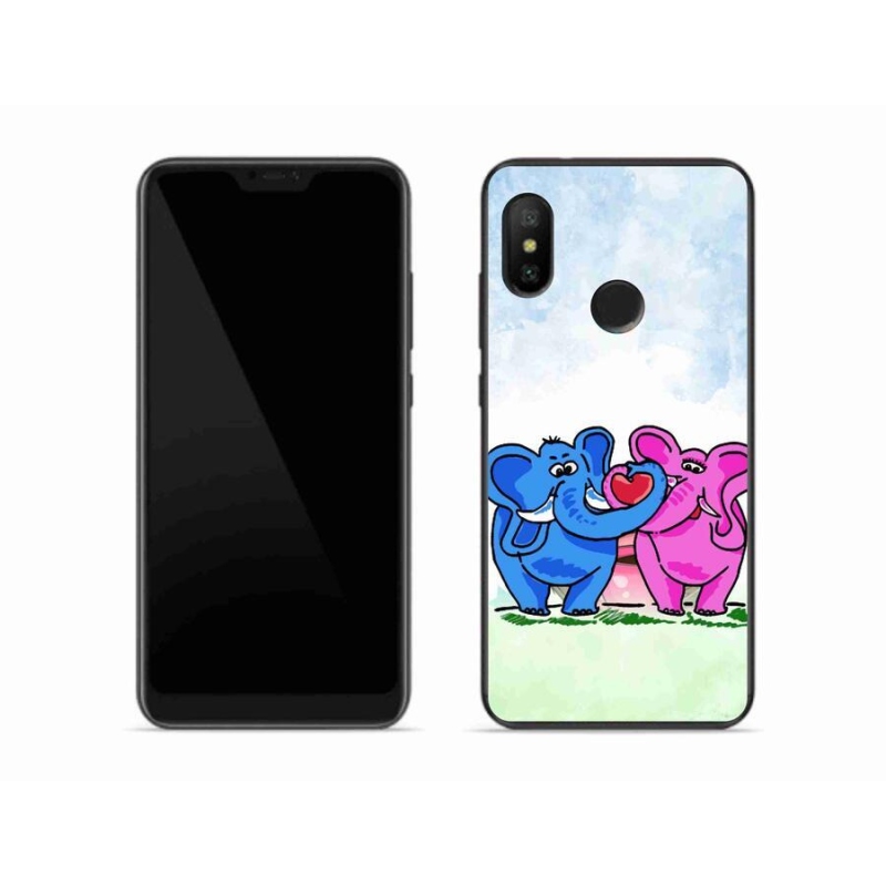 Gelový kryt mmCase na mobil Xiaomi Mi A2 Lite - zamilovaní sloni