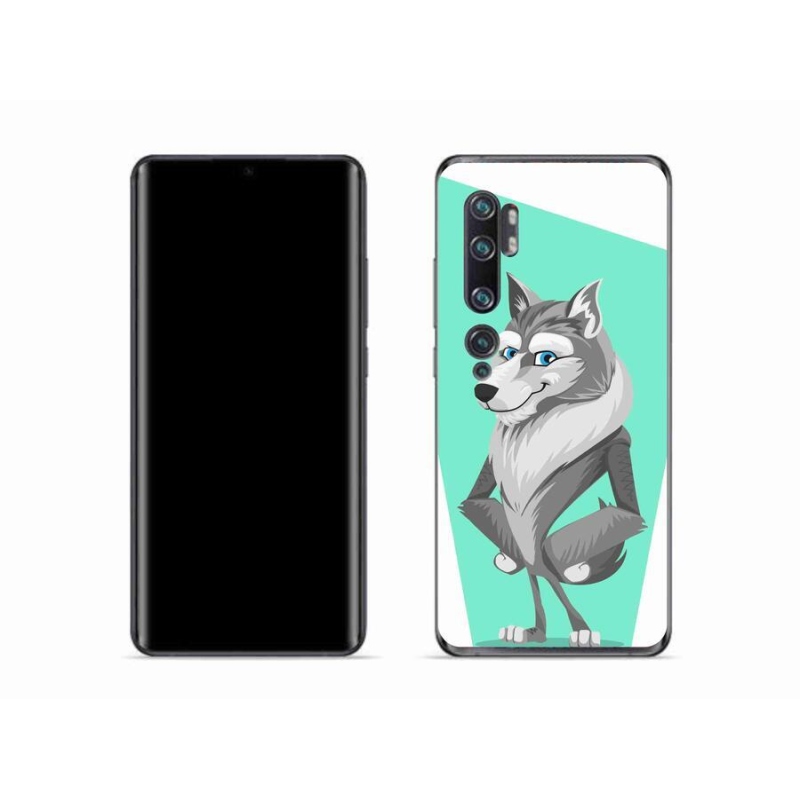 Gelový kryt mmCase na mobil Xiaomi Mi Note 10 - kreslený vlk