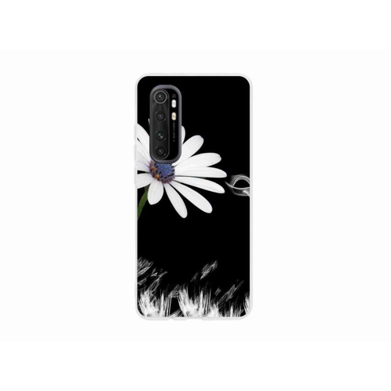 Gelový kryt mmCase na mobil Xiaomi Mi Note 10 Lite - bílá květina